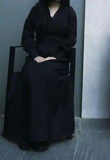 Marte 마르테 빈티지 블랙 긴팔 롱 원피스