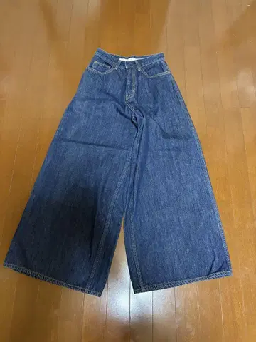 niko and 와이드 실루엣 인디고 블루 데님 팬츠 여성용