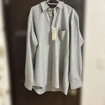 무인양품 울 혼방 레귤러 카라 셔츠 XL 라이트 그레이