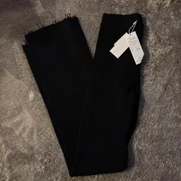 PERVERSE Cotton Rib Line Pants 블랙 F