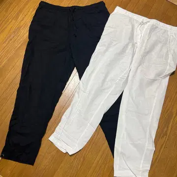 ZARA 롱 바지 남성용 블랙 화이트