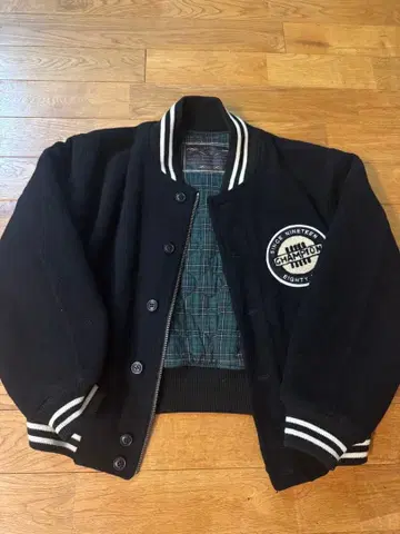 챔피온 바시티 자켓 블랙 1984년