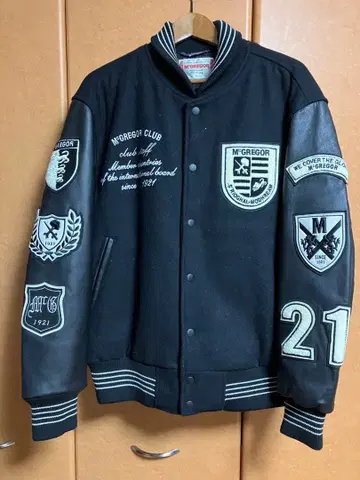 McGREGOR 바시티 자켓 LL 풀 데코 사양 / 소매 카우 가죽