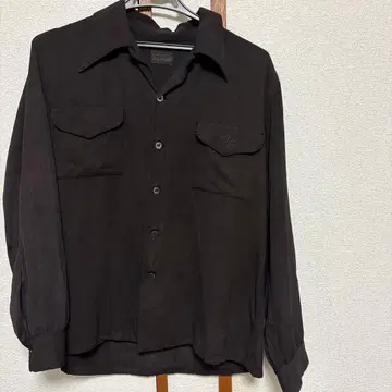 40s USA MCGREGOR 레이온 개버딘 블랙 필기체 택