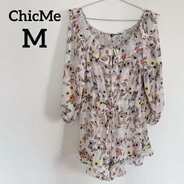 ChicMe [ M ] 플라워 프린트 오프숄더 살로펫