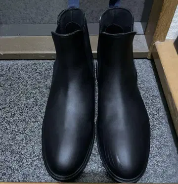 블랙 사이드 고어 부츠 합성 피혁