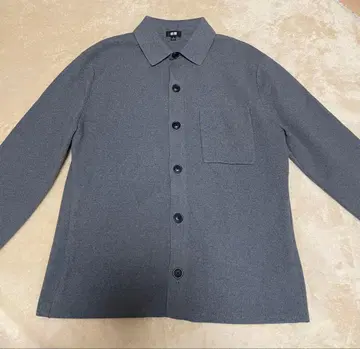 UNIQLO 유니클로 밀라노 리브 셔츠 가디건 그레이 M 사이즈