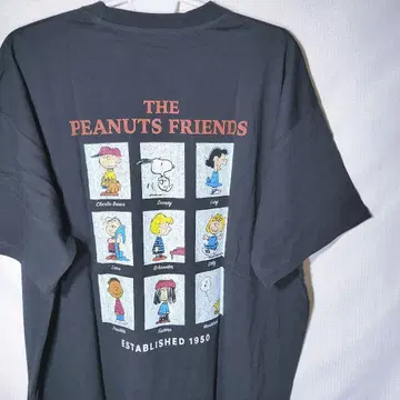 새상품 T셔츠 F 스누피 찰리 유도라 피 너트 까짐 자수