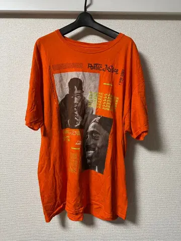 2PAC x Poetic Justice 포토 프린트 T셔츠 오렌지 L