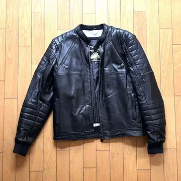 BLACK CAFE 남성용 가죽 라이더 자켓 52