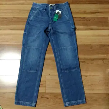 LLBean 데님 블루 카고 팬츠 무릎 패치 포함