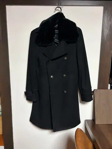 퍼 블랙 울 코트 코트 ZARA 자라