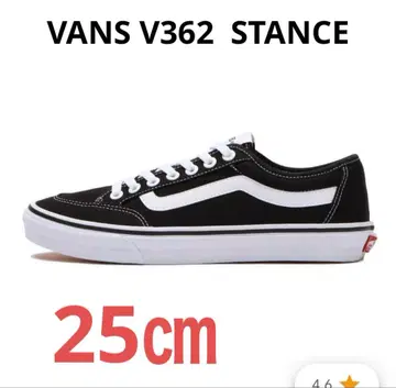택 포함 미사용품 VANS 로우컷 스니커즈 블랙 25cm