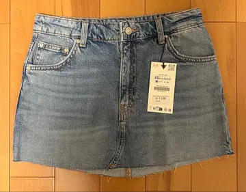 데님 미니 스커트 XS 라이트 블루