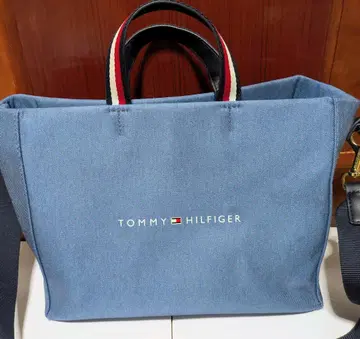 TOMMY HILFIGER 파랑 캔버스 숄더백