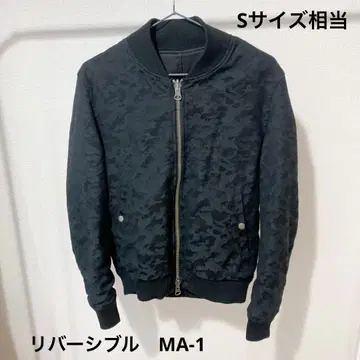카모플라쥬 & 무지 리버서블 블랙 MA-1 자켓 여성용