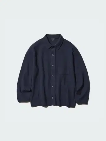 UNIQLO 밀라노 리브 셔츠 가디건 XL 네이비