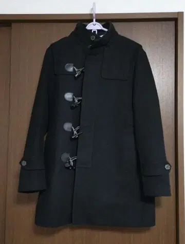 블랙 더플 코트