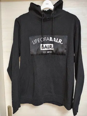 [ 새상품급 ] BALR. 보라 풀오버 후드티 블랙 M