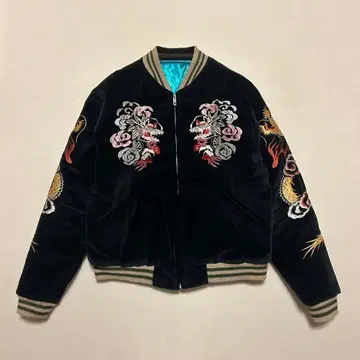 Clover Leaf 동양 엔터프라이즈 벨벳 리버서블 스카잔