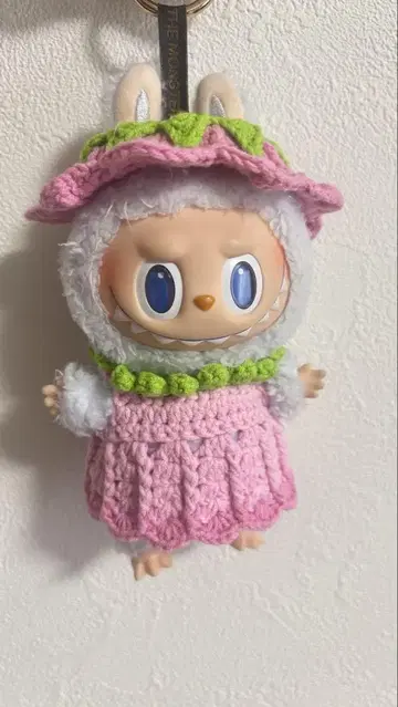 Labubu V1, V3 딸기 드레스 세트