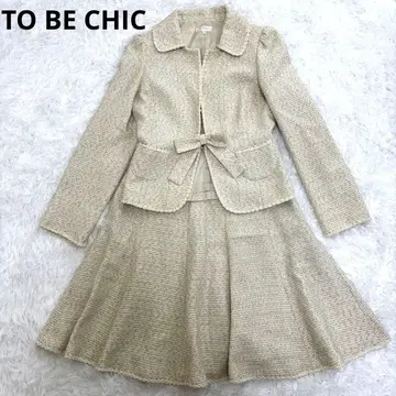 TO BE CHIC 셋업 스커트 자켓 리본 빅 사이즈