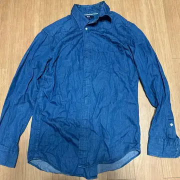 UNIQLO 다크 블루 데님 셔츠 S