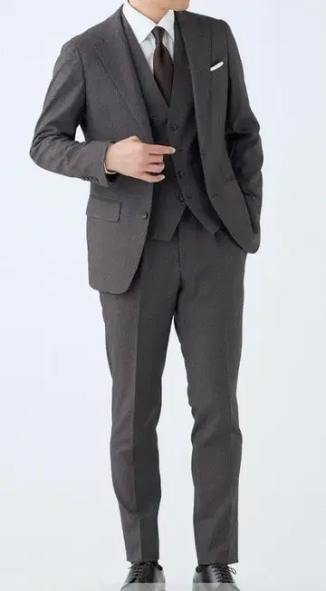수트 셋업 스트레치 체크 Y5 수트 셀렉트 그레이 브라운