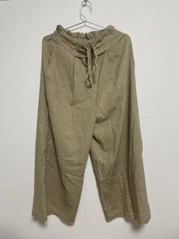 w closet 베이지 와이드 팬츠