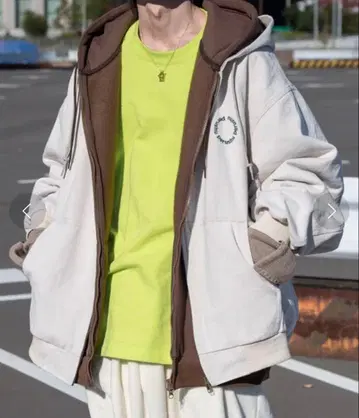 Perushu 빈티지 가공 덕 후드 블루종 M