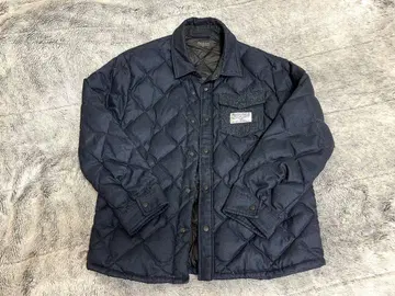 Harris Tweed 네이비 퀼팅 자켓 3L 사이즈