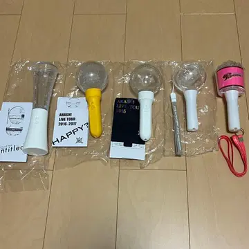 아라시 응원봉 5개 세트 점등 확인 완료