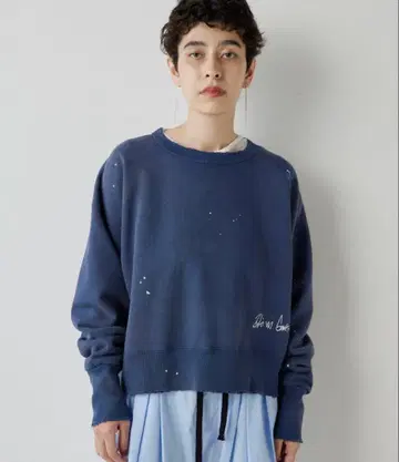 윔 가젯 빈티지 가공 쭈리 풀오버