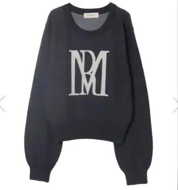 로제 뮤즈 rosemuse RM 로고 니트 네이비