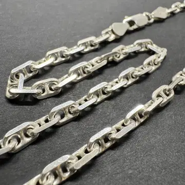 [ 와이드 16g 45cm ] 앵커 체인 목걸이 silver925