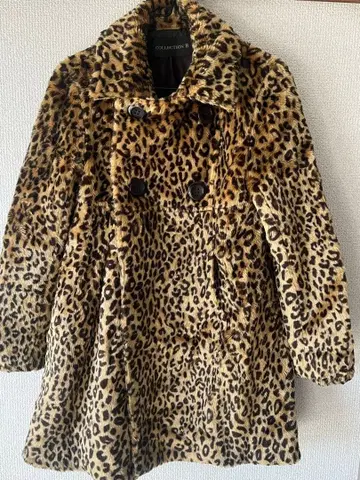 COLLECTION B 레오파드 무늬 롱 코트