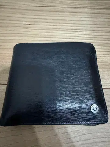 Montblanc 접이식 지갑 블랙 가죽