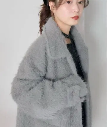 Kastane 샤기 코트 그레이