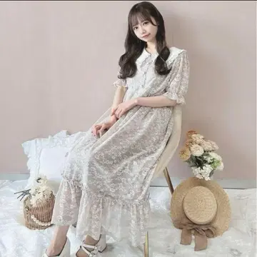 [ evelyn ] 옷깃 레이스 OP 원피스
