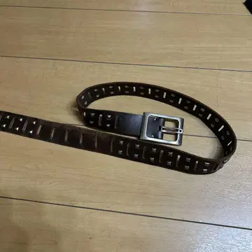 스터드 장식 브라운 가죽 벨트 스터드 가죽 스터드 벨트 y2k