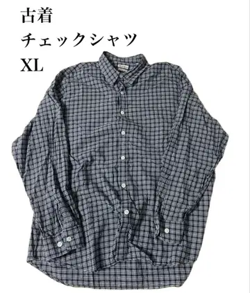 구제 의류 체크 셔츠 XL