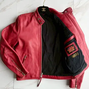 새상품급 할리데이비슨 싱글 라이더 가죽 자켓 S 빨간색