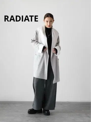 그레이 긴팔 롱 가디건 라디에이트 야마다야 새상품