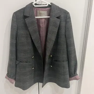JUSGLITTY 체크 무늬 테일러드 자켓