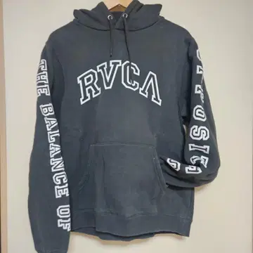 RVCA 다크 그레이 후드티