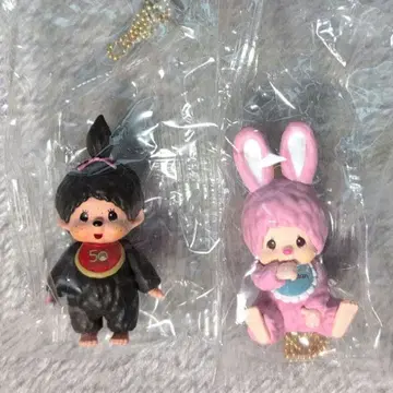 [ Monchhichi ] 마스코트 키체인 4 ( 몽치치짱 & 침탄 )