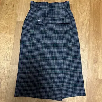 ANAYI 체크 무늬 타이트 스커트