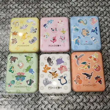 자택 보관 포켓몬 캔 6개 세트 발렌타인 캔 보관 케이스