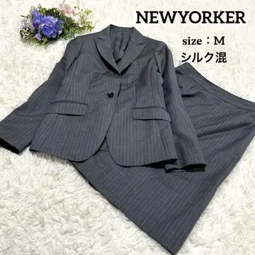 뉴요커 스커트 수트 상하의 세트 그레이 실크 혼방 11호