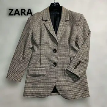 ZARA 허리 쉐이프 브라운 테일러드 자켓 사이즈 M